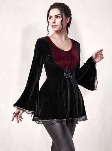 Tunique velours gothique mini - tunique,
