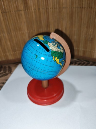 Ancien jouet tirelire globe - jouet,