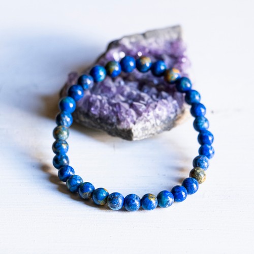 Bracelet azurite perles boules - perles,