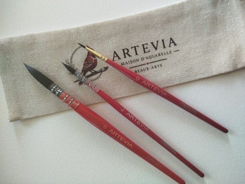 Pinceaux aquarelle artevia - pinceaux,