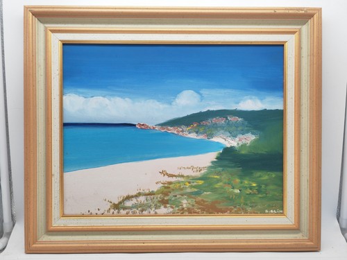 Tableau vintage huile - tableau, sur