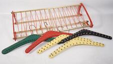 Vintage 1950s Retro Rockabilly Wall Wardrobe With 5 Knot Hooks