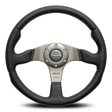 Genuine MOMO Race Black Leather 350mm Steering Wheel