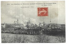 MARINE DE GUERRE TOULON CATASTROPHE DU CUIRASSE IENA 1907 VUE DE MISSIESSY