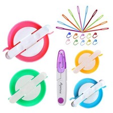 Pompom Maker Kits Pom pom Knitting Loom Kit Fluff Ball Weaver Needle Craft DI...