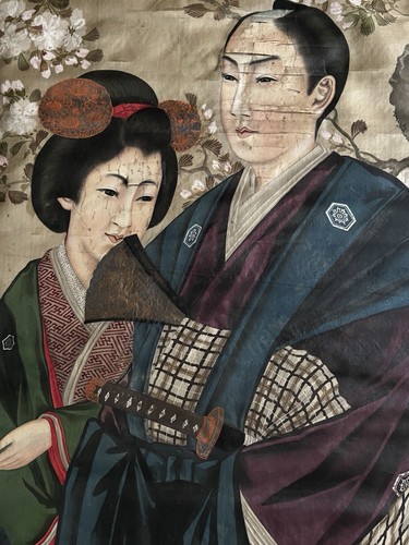 Kakemono soie peinte - kakemono,