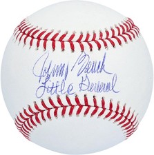 Johnny Bench Cincinnati Reds Signed Baseball with "Little General" Inscription