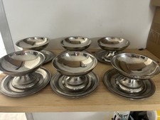 6 Coupe a glace /dessert en inox Avec Coupelles