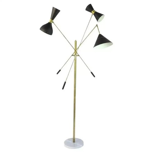 Lampadaire trépied laiton - trépied,