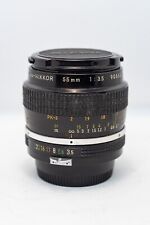 Objectif Macro NIKON pre-AI Micro-Nikkor 55mm f/3,5 très bon état (pour AI LIRE)