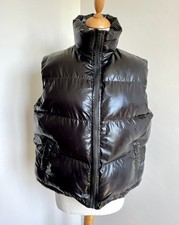 T40 Thick Quilted Down Jacket Collar Sleeveless Warm Black 309!