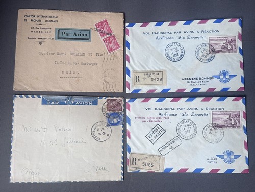 Lot enveloppes par - avion, à