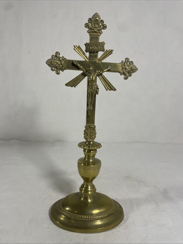Crucifix bronze doré - bronze,