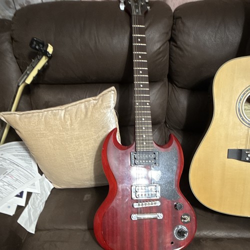 Epiphone red double cutaway - epiphone, sg