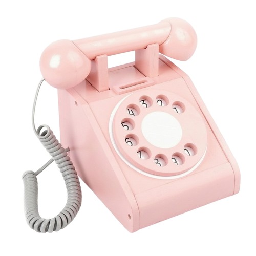 Téléphone rétro bois - rétro, en