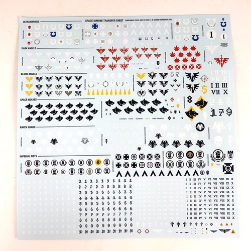 Space marine transfer sheet - x1,