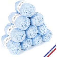 10 pelotes de laine - Ciel -