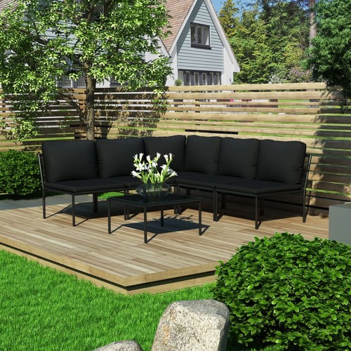 Salon jardin avec coussins - salon,