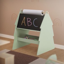 Joyz Tableau à craie en bois double face pour enfants sapin avec espace + tige