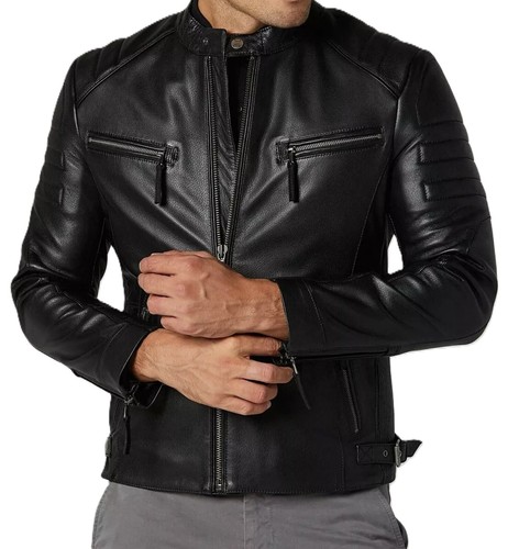 Blouson motard cuir - blouson,