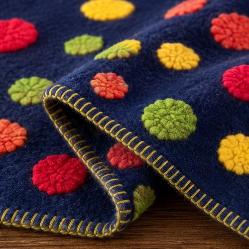 Couverture bleue laine - couverture,