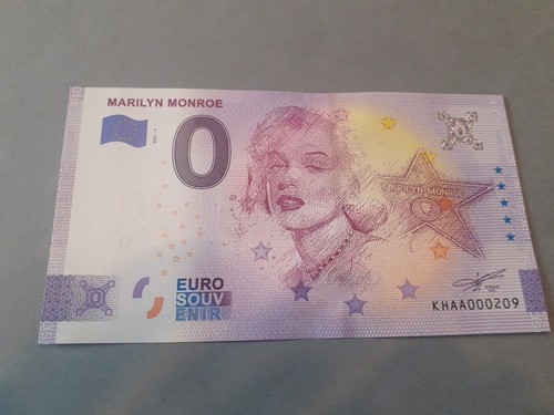 Zéro euro schein marilyn - euro,