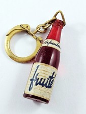 KEYCHAIN - Miniature Bottle FRUITY Grapefruit Juice 1960s Vintage