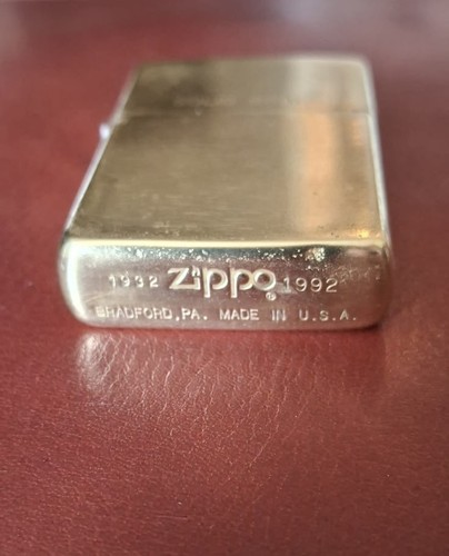 Zippo solid brass 1992 - solid,