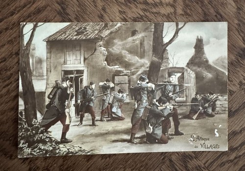 Carte postale attaque - carte, du