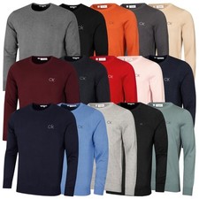 Calvin Klein Mens 2025 Round Neck Tour Durable Soft Golf Sweater 42% OFF RRP