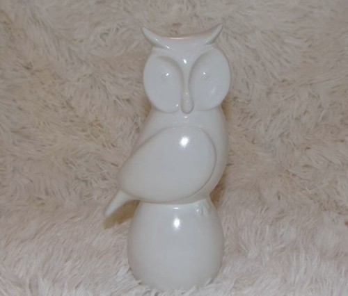 Statue chouette sia blanche - statue,