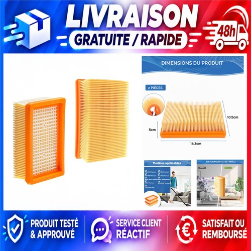 Filtre plat plissé pour