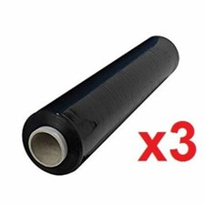 3 rouleaux de film étirable NOIR pour palettes 3 X (270 mètres / 45 cm ) PORMO !