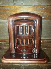  TIRELIRE FONTE ÉMAILLÉ  PUBLICITAIRE CINEY FORME CHAUFFAGE POÊLE BOIS CHARBON