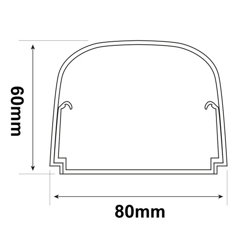 Goulotte complète 80x60mm