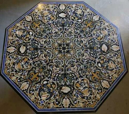Table basse marbre octogonale - table,