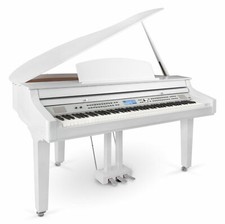 Piano a Queue Numérique 88 Touches à Marteaux 1200 Voix USB MIDI Bluetooth Blanc