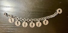 Pianegonda Authentic Sterling Silver charm  Bracelet Hearts And Cross