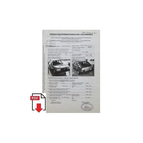1977 volvo 343 - dl, fiche
