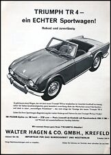 Triumph TR 4, original 1963 advertisement