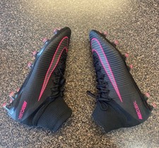 NIKE MERCURIAL SUPERFLY V FG - BLACK/PINK BLAST SIZE 11 US