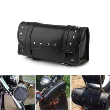 Saddle Bag Motorcycle Front Fork Tool Bag PU for Harley Chopper Bobber Cruiser