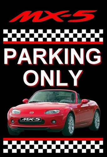 Plaque parking only mazda - plaque,