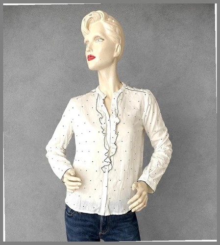 Chemise blanche pois noirs - à,
