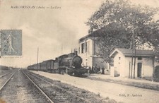 CPA 11 MARCORIGNAN / LA GARE / TRAIN / cliché rare