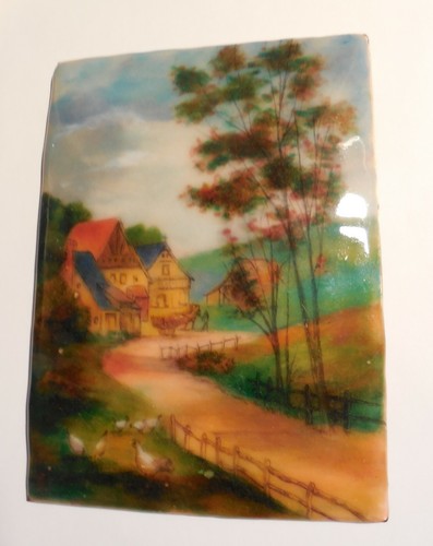 Ancienne plaque bombee emaux - ancienne,