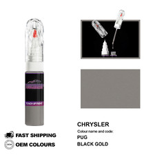 POUR CHRYSLER NOIR OR CARLIN Kit de fixation pinceau stylo peinture retouche ...