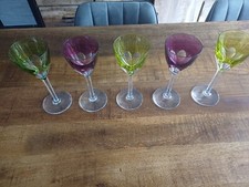 5 verres roemer en cristal de
