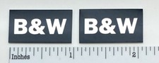 B&W Speaker Badge Logo Custom Made Aluminum PAIR Bowers and Wilkins