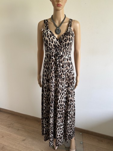 Robe longue léopard sans